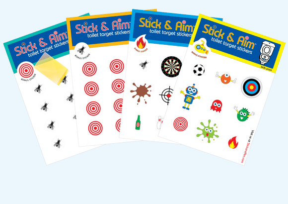 Toilet Target Stickers Bundle Pack